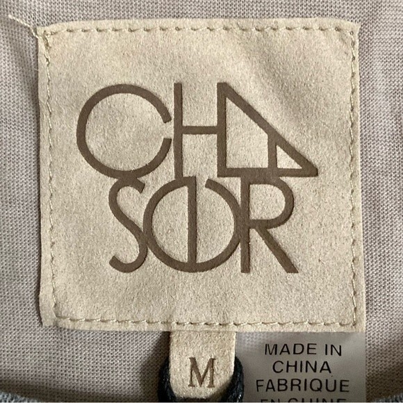 NEW Chaser Jersey Ruffle Open Shoulder Hi Lo Shirttail Tee in Tan Gray Size M - Picture 7 of 13